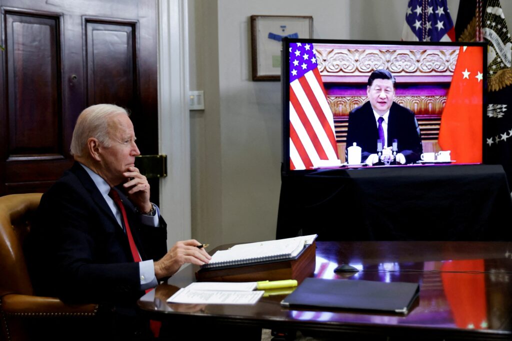 اجتماع الرئيس الأمريكي جو بايدن مع رئيس وزراء الصين